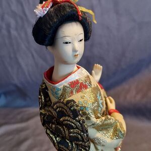 Vintage Japanese 10” Doll Kimono Geisha made in Japan